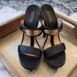 MICHAEL Michael Kors Slide Madras Heels, Size 8.5